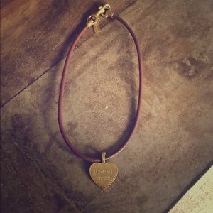 Coach Necklace with gold heart pendant